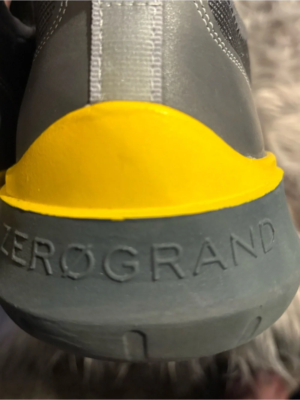Cole Haan Zero Grand Gray Sneakers with Yellow Trim